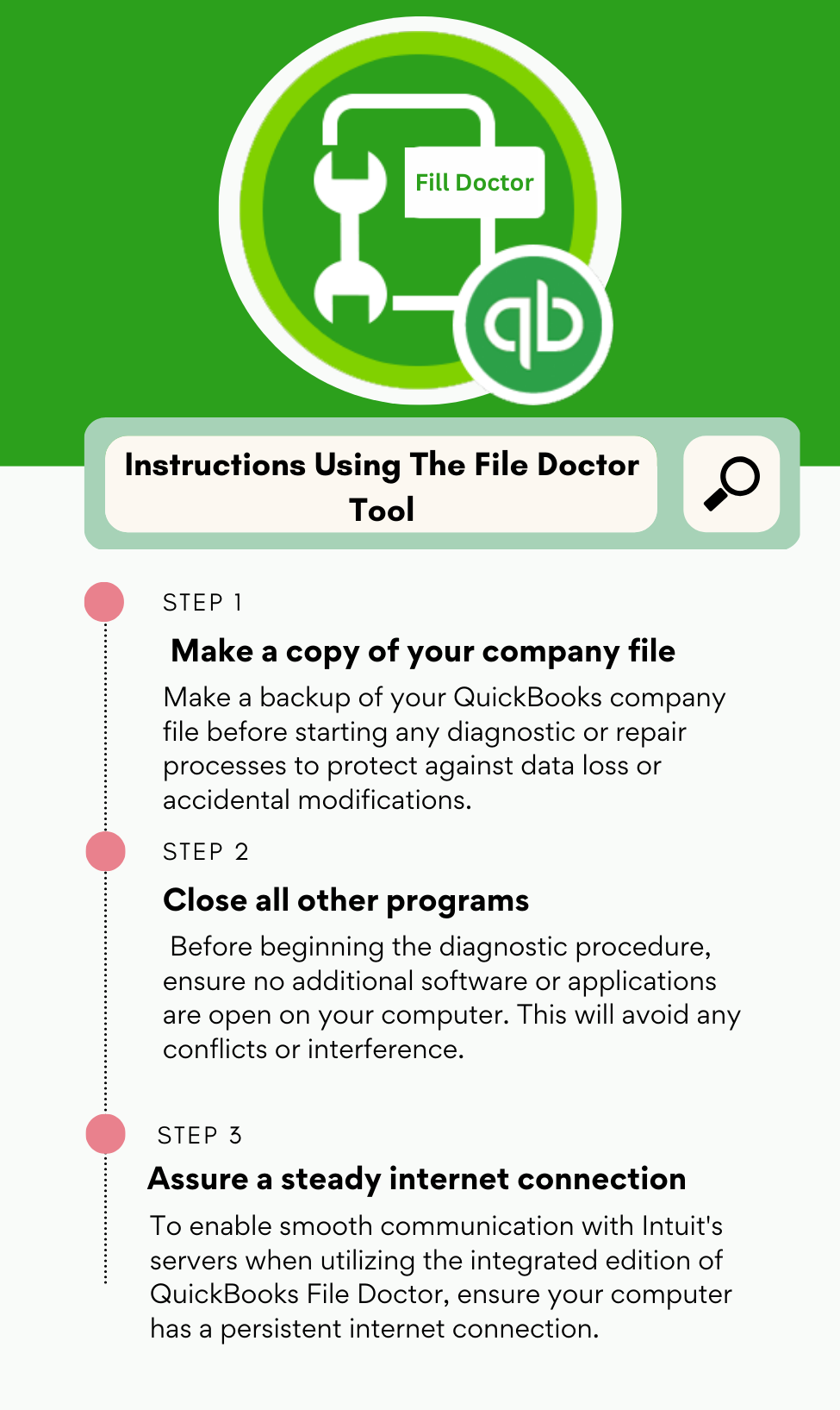 Instructions Using The File Doctor Tool