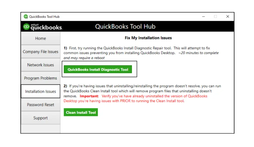 Quickbooks Clean Install Tool